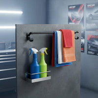 Wall Mount Spray Bottle Holder Minimalist Design Wall Mount Spray Bottle Organizer Car Detailing Storage Rack Space Saving