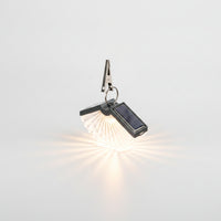 Fan-Shaped Solar Hanging Light Rechargeable Solar Lantern with Clip Energy-Saving Outdoor Fence Light Wireless for Balcony