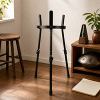 Hand Drum Stand Foldable Adjustable Drum Stand Rubber Feet Instrument Support