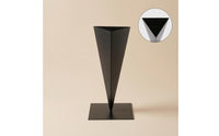 Triangular Iron Vase Geometric Metal Vase Heavy Duty Home Decor