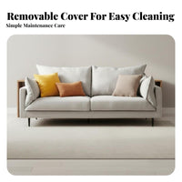 space-efficient Size Upholstered 2-Seater Space-Saving Rounded Two-Seater Couch Modern Design Sofa Minimalist and fashion for Apartment Dwellers, Young Adults, Small Business Owners, Bedroom, Bimmediatelyique, Reception Area, study corner