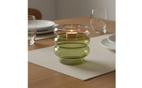 Vase Candle Holder 2-in-1 Design Circular Glass Vase Sturdy Base