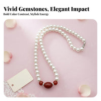 Elegant Pearl Set Matching Necklace Bracelet Graceful Accent Outfit Enhancer for Events