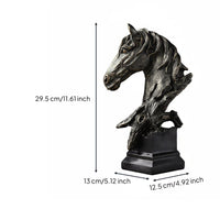 Nordic Design Horse Head Statue Great Gift Idea Horse Head Bust Realistic Details for Living Room, Bookshelf, Desktop