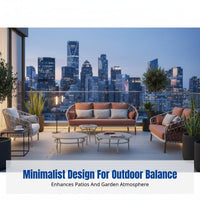 Outdoor Wicker Sofa Set, Waterproof Patio Furniture, Modern Aluminum Frame, Garden, Balcony, Villa