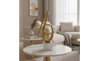 Intertwined Loop Ornament Abstract Sculpture with Base Modern Table Ornament for Bookshelf