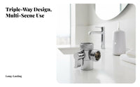 7 Pieces M22 Faucet Adapter Easy Installation 3 Way Faucet Diverter Valve Leakproof Plumbing Fitting for Bidet Users, Homeowners, Oral Hygiene Care