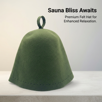 Wool Sauna Hat for Steam Bath, Heat Dry Headrest, Steam Room Essential, Absorbent Wellness Hat, Comfortable Fit
