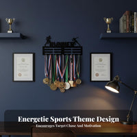 Showcase Achievements Medal Display Hanger Sturdy Steel Construction Wall Mounted Medal Hanger Easy to Install for Runners, Bedroom, Office