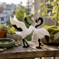 Miniature Crane Figurines for Micro Landscape Decor