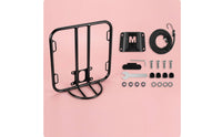 Front Bike Cargo Rack tube Front Bike Rack with Elastic Cord Rectangular for Commuters, Cyclists, Commuting, Errands