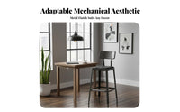 mechanical aesthetic Metal Stool with rear support Vintage Design Lowrear support Metal Stool Commercial Grade Counter Chair sturdy Construction for Restaurateurs, Interior Designers, Restaurant, Bistro, Kitchen, Patio