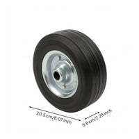 Trailer Jack Wheel Replacement Solid Rubber Trailer Jack Wheel Heavy Duty Treaded for Mechanics, Roadside Maintenance