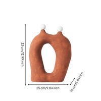 Ceramic Art Statue Smooth Matte Finish Abstract Sculpture Elegant Modern Hollow Sculpture for Living Room