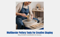 7 Pieces Wooden Pottery Rib Set adaptable contours Pottery Rib Set sleek-texture long-lasting for Ceramic Artists