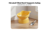 Wide Mouth Bear Shaped Pet Bowl Easy to Clean Elevated Cat Bowl Cute Design for Kittens, Senior Pets, Indoor, Kitchen, Living Room