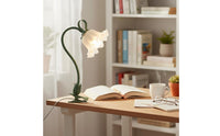 Green Flower Desk Lamp Decorative Indoor Lighting Flexible Gooseneck for Bedside