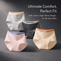 Underwear Women High Waisted Knickers Multipack with Gusset, Full Coverage Pants for in Extended Sizes, Breathable Everyday Wear