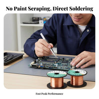 5 Pieces 0.1mm Fine Gauge Enameled Wire Spool Scrapescrape-Removed Connection Cable Direct Soldering Repair Supply Pure Copper Central Conductor for Students
