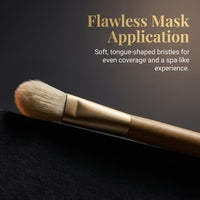 Skincare Brush Tongue Shaped Long Handle for Facial Treatment, Cosmetic for Routine, Application