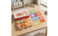 Wooden Busy Board Young Child Busy Board Tactile for Travel, Young Children