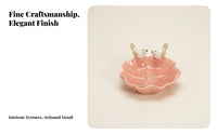 Ceramic Bird Dish Intricate Craftsmanship Lovebird Candy Dish Easy to Clean