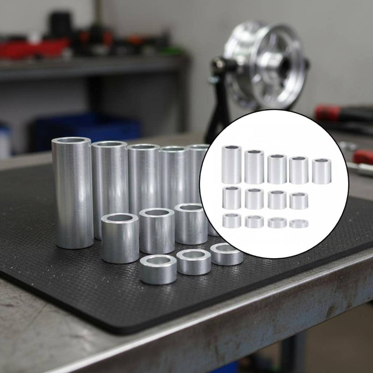 13 Pieces Motorcycle Wheel Spindle Spacer Kit Personalized Build Ready Wheel Spindle Spacer Kit Vehicle Hardware CNC Machined