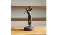 copper Golfer Figurine Gift Idea Golfer Figurine Detailed Sculpting Golf Player Statue for Office