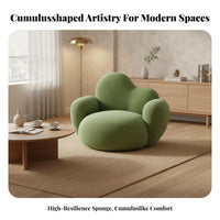 3 Pieces Creamy Design fluffy Couch Set Soft Curved Form configurable fluffy Sofa Plush Comfort Lounge Furniture Minimalist Aesthetic for Business Owners, Interior Designers, Photo Studio, Reception Area, salon, Home Lounging
