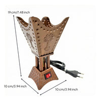 Electric Incense Burner Metal Electric Incense Burner Electric Censer Decorative Desktop Censer Elegant for Home, Prayer Room