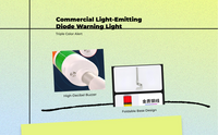 3-color LED tower light, 24V, high brightness