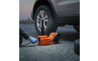 Built-in Electric Floor Jack with Tire Inflator Compact Car Jack with Air Pump Portable Tool Kit Roadside for Motorists