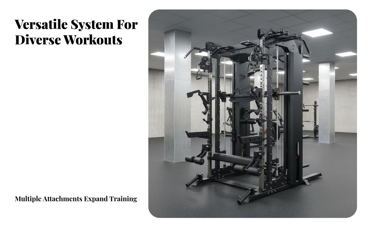 Comprehensive Linear Bearing Press Machine Heavy Duty Cable Versatile Pulley System Machine with a Guided Barbell System Press Full Body Workout