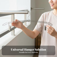 Foldable Clothes Hanger Space Saving Stainless Steel Folding Hanger Non-Slip Hanging Sock Dryer for Jet-Setters, Students, Dorm Room, Camping