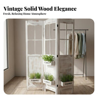 Folding Wooden Screen Foldable Design Decorative Wood Divider Multi-Functional Panel Screen Divider for Shop Owners, Renters, Entryway, Bedroom, Cafe