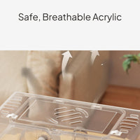 Transparent Hamster Habitat, Large Pet Villa, Easy Clean