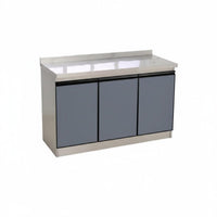 Stainless Steel Kitchen Cabinet Storage Foundation Utility Cabinet Easy to Clean Freestanding Design Suitable for Apartment Dwellers Homeowners Home Utility Room Garage