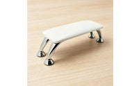 Microfiber Leather Pedicure Hand Rest Cushion Non-Slip Manicure Hand Rest Stainless Steel Legs Beauty Tool Padded Top