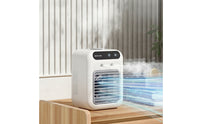 Cooling Desktop Cooler with Humidifier Humidifying Mini Air Cooler Mist Appliance Electric for Bedside Table