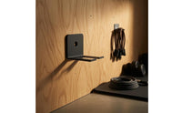 Wall-Mounted Exercise Hook Black Two-Prong Storage Bracket Space-Saving Exercise Equipment Rack