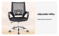 Height Adjustable Rolling Mesh-Back Computer Chair Ergonomic Design Mesh Back Rolling Chair Support Swivel Seat Easy Assembly for Students, Conference Room, Bedroom