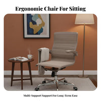 Ergonomic Mesh Chair with Headrest Adjustable Support Highspine rotate Chair Quiet Rolling Casters Office Furniture for Study Room, Workstation