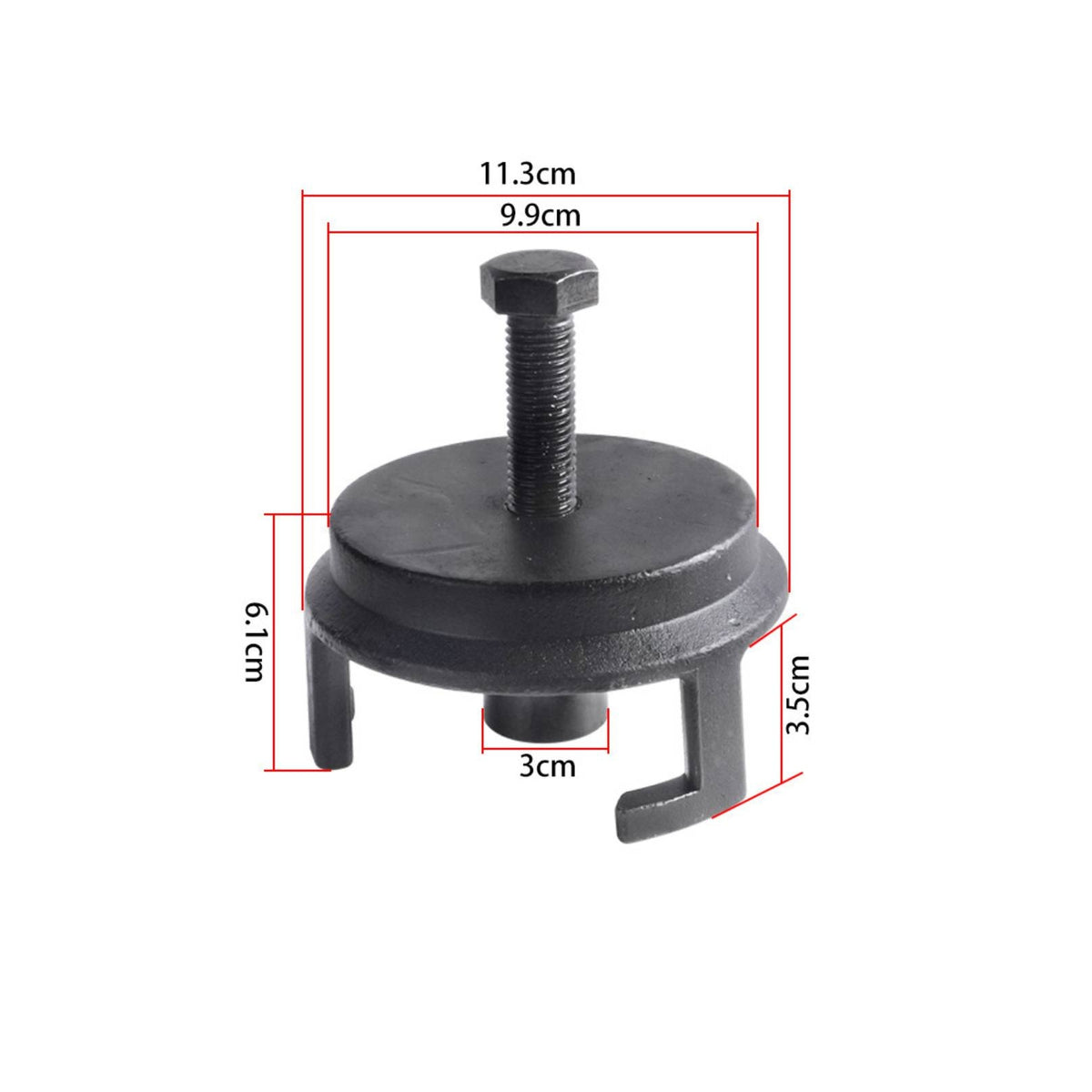 Black Iron Harmonic Balancer Puller Compact Crank Pulley Puller Portable Rust-Resistant for DIYers, Garage