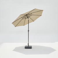Outdoor Umbrella with Water-Filled Base-Fill Tilting Patio Umbrella Sturdy for Homeowners, Cafe Owners, Backyard, Garden, Poolside
