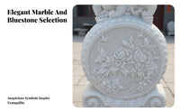 2 Pieces Chinese Protector Lion Statue Detailed Carving Chinese Protector Lions Traditional Elegance Antique Elegant Gate Pier for Courtyard, Garden