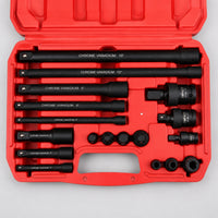 18 Pieces Drive Tool Accessory Set with Storage Case Resistant