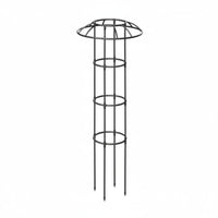 Outdoor Use Umbrella Trellis Strong Metal Multi-Loop Plant Support Easy to Place Clematis Support Frame Rust-Resistant for Potted Plants, Balcony