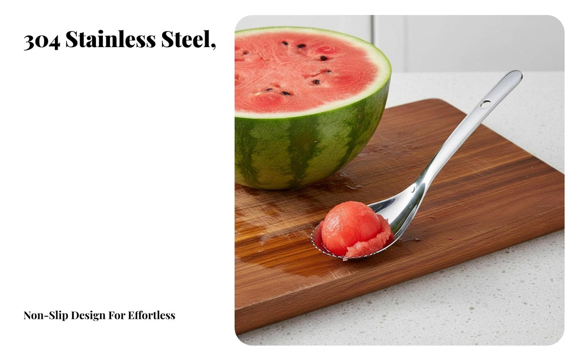 Stainless Steel Fruit Spoon Mirror Polished Versatile Scraping Spoon Oranges and Lemons Fruit Utensil Rust Resistant Easy To