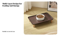 Non-Slip Design Food Bowl Riser Easy to Clean Cat Food Bowl Riser Long-Lasting for Cats, Small Dogs