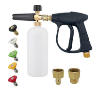 Car Cleaning Kit with Soap Dispenser for Professional Car Wash, Detailing Foam Sprayer for Washing, Alloy Foam Lance with 80pa Water Pressure